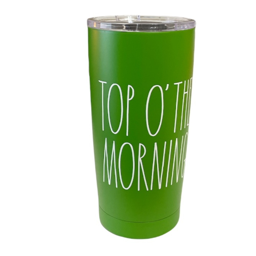 NEW Rae Dunn TOP O’ THE MORNING S/S Insulated Tumbler 🎩 💚